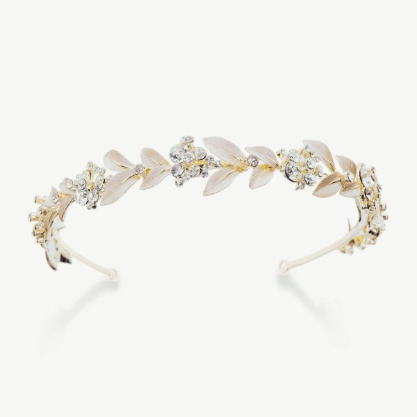 Jacinta Gold Crystal Leafy Band